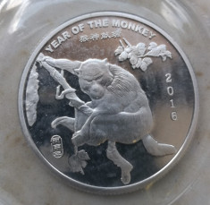 SUA - Moneda Lingou 15.55 gr ( 1/2 oz ) Argint 99.99 - Anul Maimutei 2016 foto