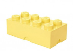 Cutie depozitare LEGO 2x4 - Galben deschis foto