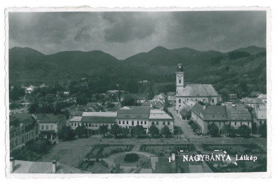 3509 - BAIA-MARE, Market, panorama - old postcard, real PHOTO - used - 1941 foto