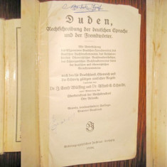 Ortografia limbii germane-Ed. veche de colectie 1926.