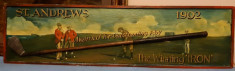 Trofeu vechi de golf , lemn pictat si crosa foto