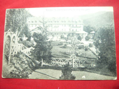 Ilustrata Baile Calimanesti - Vedere din Parc circulat 1915 foto