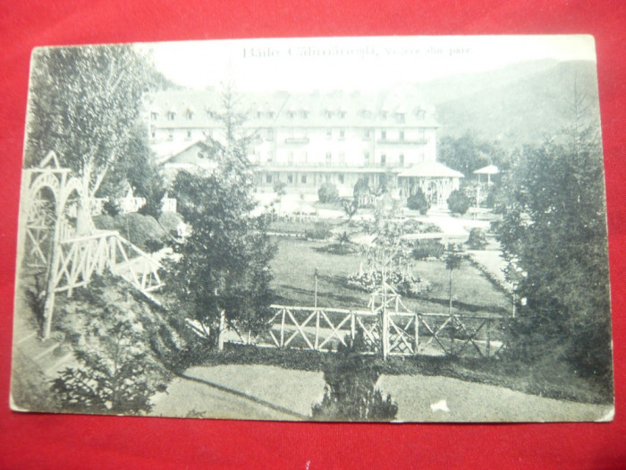 Ilustrata Baile Calimanesti - Vedere din Parc circulat 1915