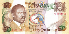 BOTSWANA ? bancnota ? 50 Pula ? 1992 ? P-14 ? UNC ? necirculata foto