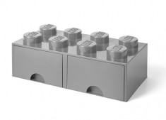 Cutie depozitare LEGO 2x4 cu sertare Gri 40061740 foto
