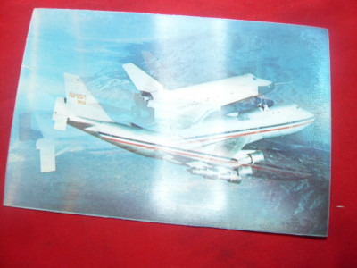 Ilustrata in Relief cu NASA 747 Carrier and Space Shuttle Enterprise foto