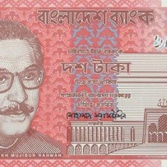 BANGLADESH █ bancnota █ 10 Taka █ 2000 █ P-35 █ polimer █ UNC █ necirculata