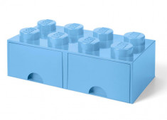 Cutie depozitare LEGO 2x4 cu sertare - Albastru deschis (40061736) foto