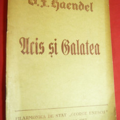 Caiet-Program - Filarmonica Stat G.Enescu- GF.Haendel - Iris si Galateea 1956-57