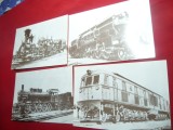 Set 4 Fotografii Locomotive Romanesti vechi Ed. 1994