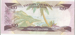 Eastern Caribbean 20 Dollars Dolari Nd 1985 88 Vf Okazii Ro