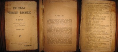 N.Iorga-Istoria Poporului Romanesc-vol3-1927. Stare buna, coperta putin uzata. foto