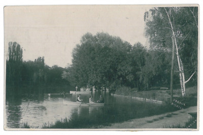 786 - CRAIOVA, Dolj, Bibescu Park - old postcard, real PHOTO - used - 1933 foto