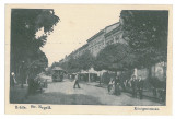 3696 - BRAILA, Regala street, tramway - old postcard, CENSOR - used - 1917, Circulata, Printata