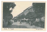 3696 - BRAILA, Regala street, tramway - old postcard, CENSOR - used - 1917