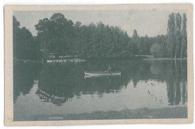 3700 - CRAIOVA, Bibescu Park - old postcard, real PHOTO - used - 1924 foto