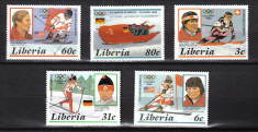 LIBERIA OLIMPIADA CALGARI 1988 MNH DANTELAT foto