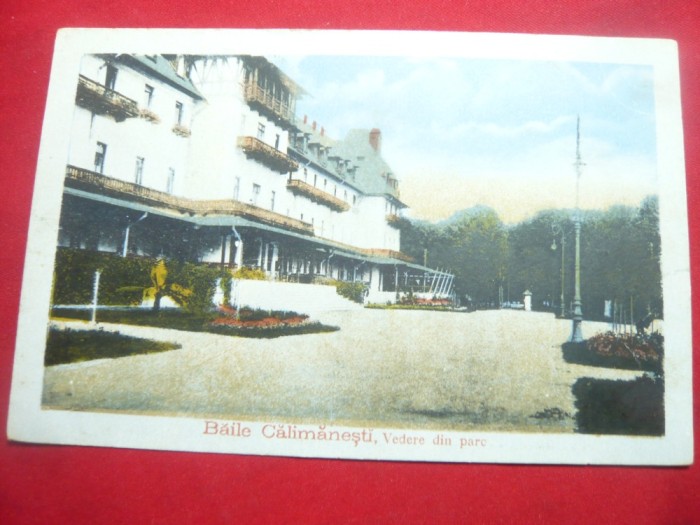 Ilustrata Calimanesti- Vedere din Parc ,color ,anii &#039;20 Ed. Galeria de Cadouri