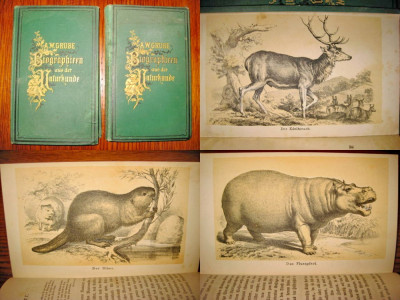 Set 2 volume Biografia Stiintelor Naturii-A.W.Grabe-Stuttgart 1877-1878. foto