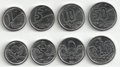BRAZILIA SET DE MONEDE 1+5+10+50 Centavos 1989-1990 UNC