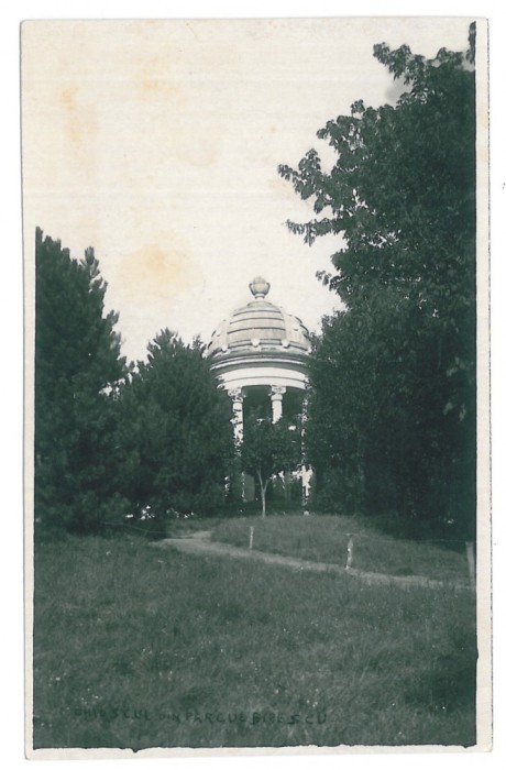 3869 - CRAIOVA, Bibescu Park, Romania - old postcard, real PHOTO - unused