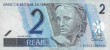 Bancnota Brazilia 2 Reais 2001 P-249h UNC Necirculata - Colectie Numismatica