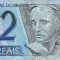 BRAZILIA █ bancnota █ 2 Reais █ 2001 █ P-249h █ UNC █ necirculata