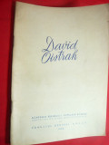David Oistrah - Violonist - Ed. Academia RPR 1956
