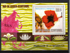 GUINEEA ECUATORIALA FLORA MI: BL. 310 MNH DANTELAT foto