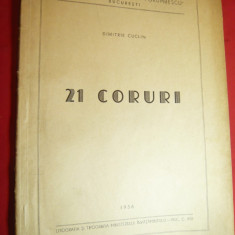 Dimitrie Cuclin - 21 Coruri - Partituri Ed. 1956 , 71 pag. mari