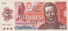 CEHOSLOVACIA ? bancnota ? 50 Korun ? 1987 ? P-96 ? UNC ? necirculata foto