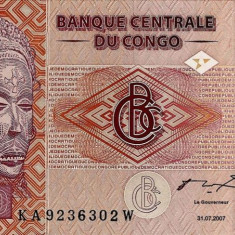 CONGO █ bancnota █ 50 Francs █ 2007 █ P-97 █ G&D █ UNC █ necirculata