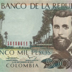 COLUMBIA █ bancnota █ 5000 Pesos █ 2013 █ P-452 █ UNC █ necirculata