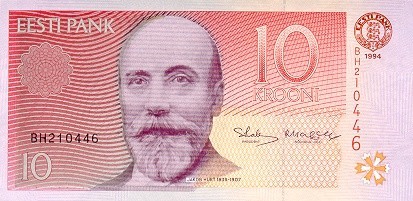 ESTONIA █ bancnota █ 10 Krooni █ 1994 █ P-77 █ UNC █ necirculata