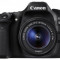 Aparat Foto DSLR Canon EOS 80D + Obiectiv EF-S 18-55mm, 24 MP, Full HD, WiFi (Negru)