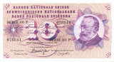 ELVETIA █ bancnota █ 10 Franken █ 6.1. 1977 █ P-45u █ UNC █ necirculata