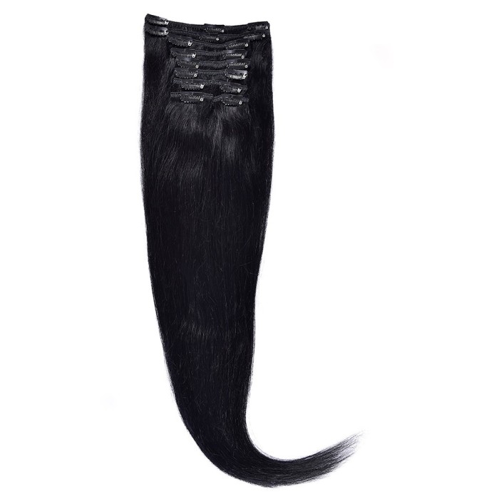Clip-On Par Natural 60cm 100gr Negru Intens #1 Clip-On Par Natural 60cm 100gr Negru Intens #1