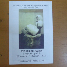 Basca Stelian sculptura grafica 2001 Hanul cu Tei expozitie