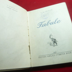 I.A.Cralov - Fabule -Ed. 1953 , trad. Tudor Arghezi ,ARLUS , 180 pag