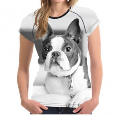 Tricou 3D Femei Boston Terrier Dog - S, M, L foto