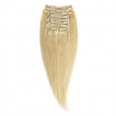 Clip-On Par Natural MegaVolum 50cm 240gr Blond Ultra Cenusiu #LightSilver foto