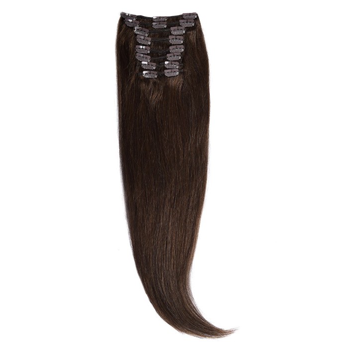 Clip-On Par Natural 60cm 100gr Saten Ciocolatiu #4 Clip-On Par Natural 60cm 100gr Saten Ciocolatiu #4