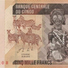 CONGO █ bancnota █ 5000 Francs █ 2013 █ P-102b █ UNC █ necirculata