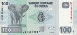 CONGO █ bancnota █ 100 Francs █ 2013 █ HdMZ █ UNC █ necirculata