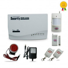 Sistem Alarma Set Kit WIRELESS GSM TELECOMENZI Senzori miscare usa Sirena Casa foto