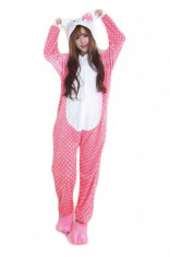 PJM33-225 Pijama intreaga kigurumi Hello Kitty cu buline foto