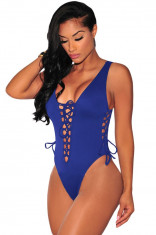 Q466-4 Body sexy cu decupaje accesorizat cu snur foto