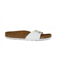 Slapi Femei Birkenstock Madrid Patent White 1005310 foto