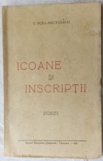 V. POPA-MACESEANU: ICOANE SI INSCRIPTII (POEZII)[editia princeps/TIMISOARA 1939) foto