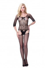 BS249-1 Bodystocking sexy din plasa cu model foto